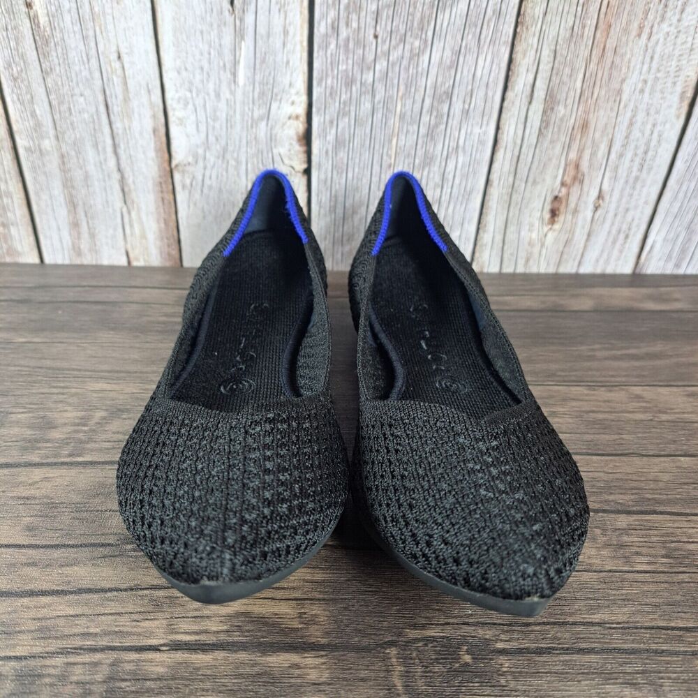 Rothy's The Point Black Honeycomb Ballet Flats Women's Sz 10 (Retired) - Picture 2 of 12